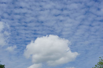 Low angle view of clouds in sky