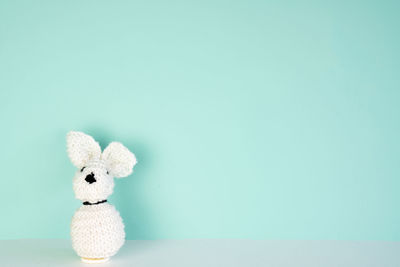 Close-up of toy against white background