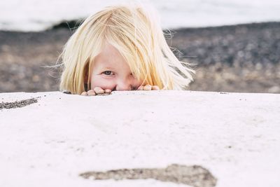 Close-up portrait of girl