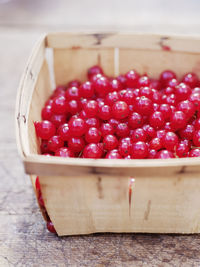 Redcurrants in basket