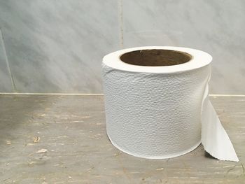 Close-up of coffee cup on table