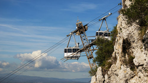 Cable car in motion