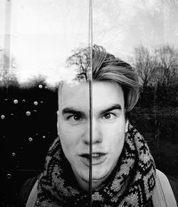 Close-up portrait of young man