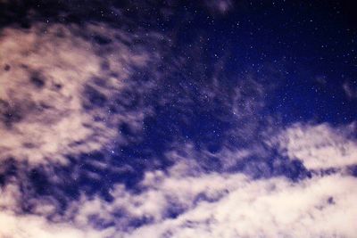 Low angle view of star field