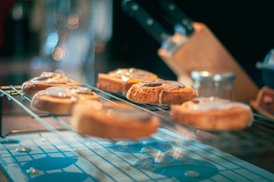 Close-up of food on table