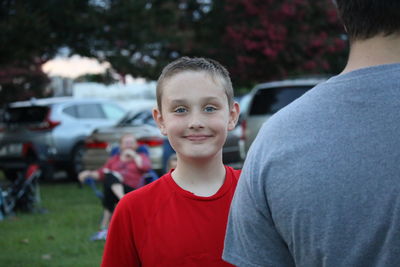 Portrait of boy smiling