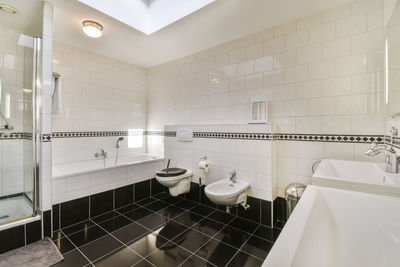 Interior of modern bathroom