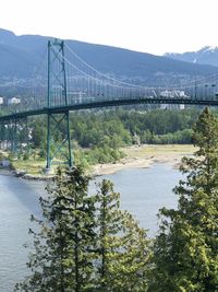 Bridge over river against sky