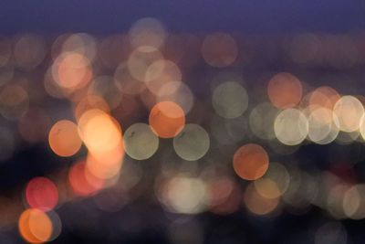 Defocused image of lights