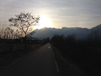 Road passing through mountains