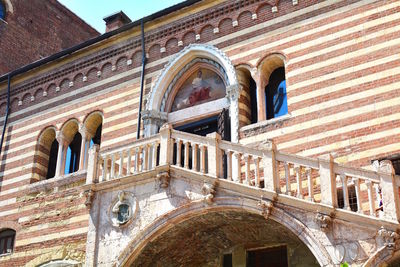 Low angle view of historic building against sky