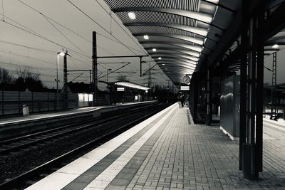 Train at railroad station platform