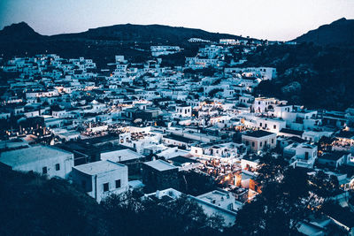 High angle view of cityscape
