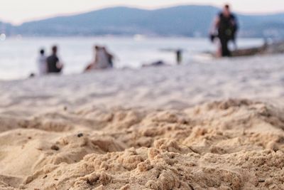 People walking on beach