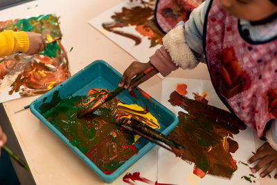 Close-up of food on table