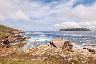 Scenic view of sea against sky