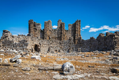 An antique ruined house ruin city. basilica, dating from the 3rd century