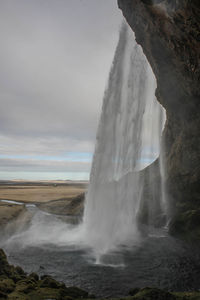 Scenic view of waterfall