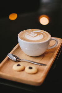 Close-up of coffee on table