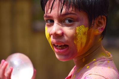 Close-up portrait of boy