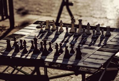 Close-up of chess board