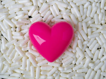 Directly above shot of heart shape made