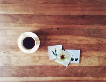 Coffee cup on table