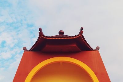 Low angle view of building against sky