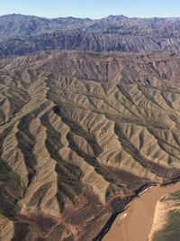 Aerial view of a desert