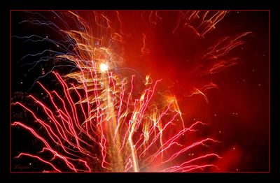 Low angle view of firework display