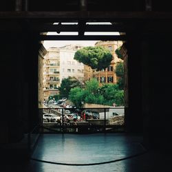 View of swimming pool in city