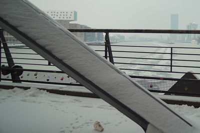 Building covered with snow