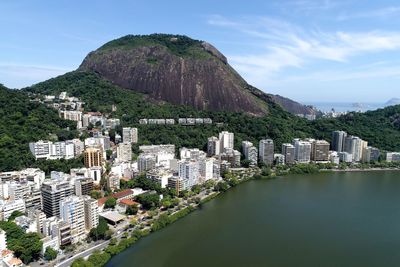 Aerial view of rio de janeiro city, brazil.