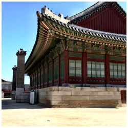 Low angle view of temple