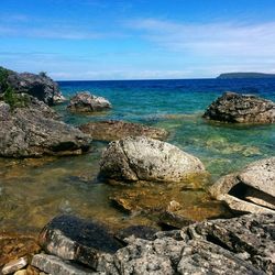 Scenic view of sea against sky