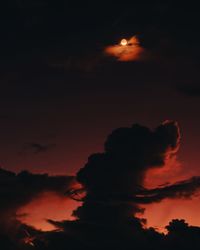 Low angle view of dramatic sky at sunset