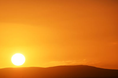 Scenic view of landscape at sunset