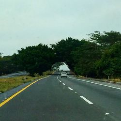 Road passing through country road