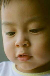 Close-up portrait of cute baby