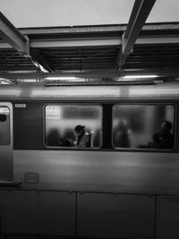 Train at subway station