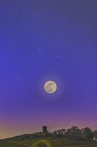 Scenic view of star field against clear sky at night