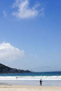 Man walking at beach