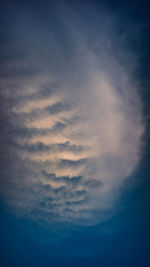 Low angle view of sky at sunset