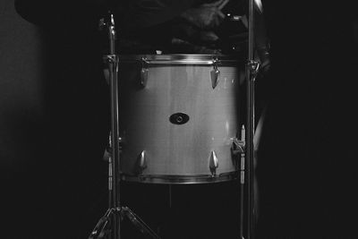 Close-up of a drum set