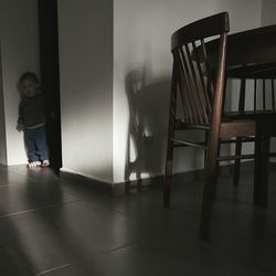 View of woman in corridor