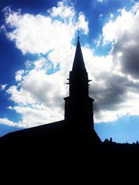 Low angle view of church against sky