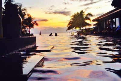 Reflection of clouds in water