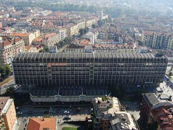 High angle view of palazzo nuovo in city