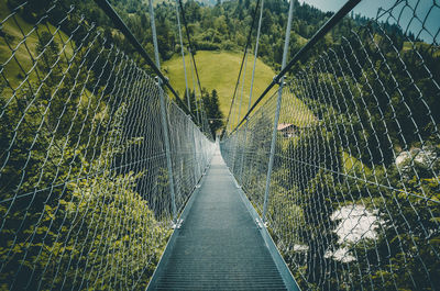 Diminishing perspective of footbridge