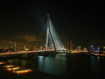 Illuminated city at night